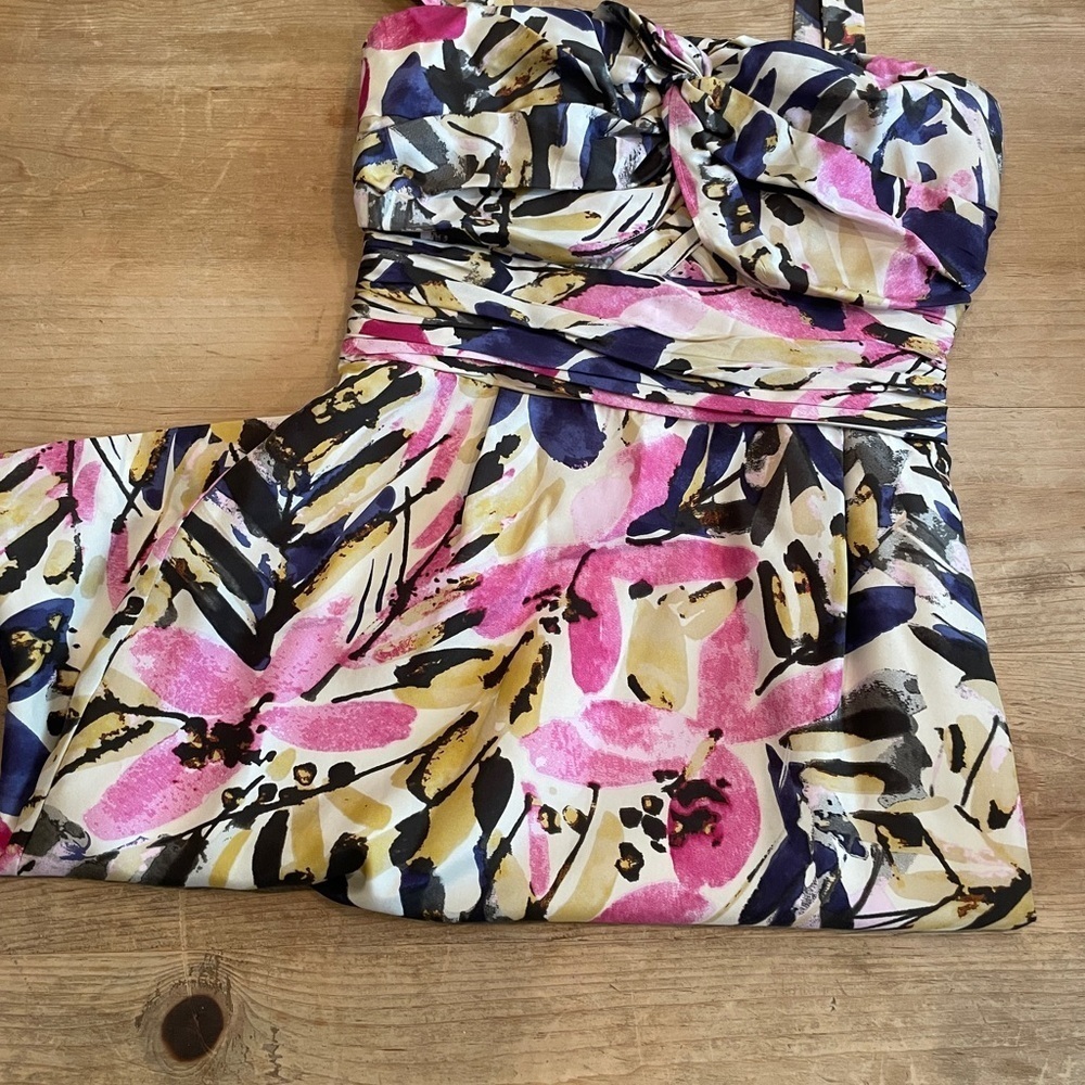 Banana Republic 100% silk pink abstract floral  dress feminine Cocktail Dressy 0 - Picture 13 of 13